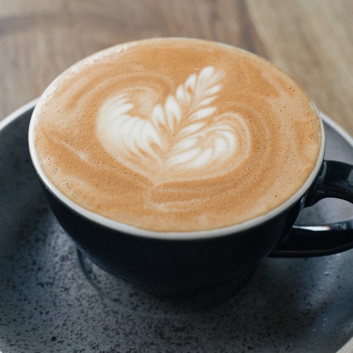 Even coffee served with crockery